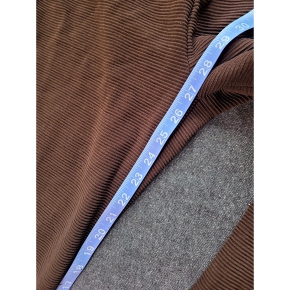 Vintage 70s 80s Brown Sweat Set High Rise Pants Cropped Jacket S/M Mod Disco - Picture 9 of 13